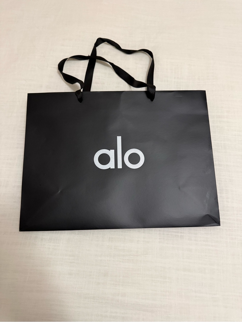 ALO Yoga Black Tote Bag with White Logo